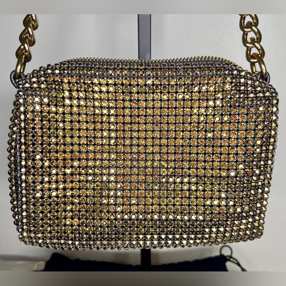 KURT GEIGER Gold Tone Crystal Party Bag w/Dustbag - Picture 3 of 6